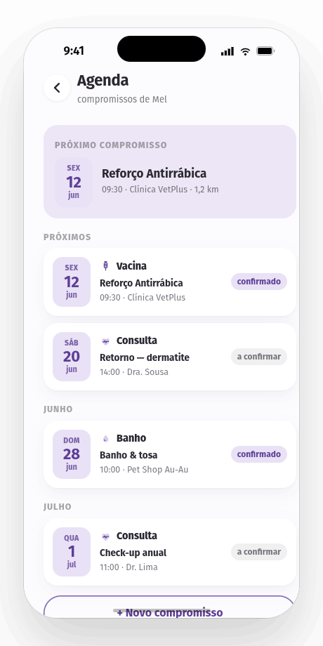 Agenda e compromissos