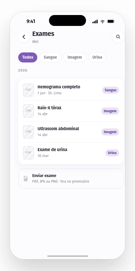 Exames e documentos